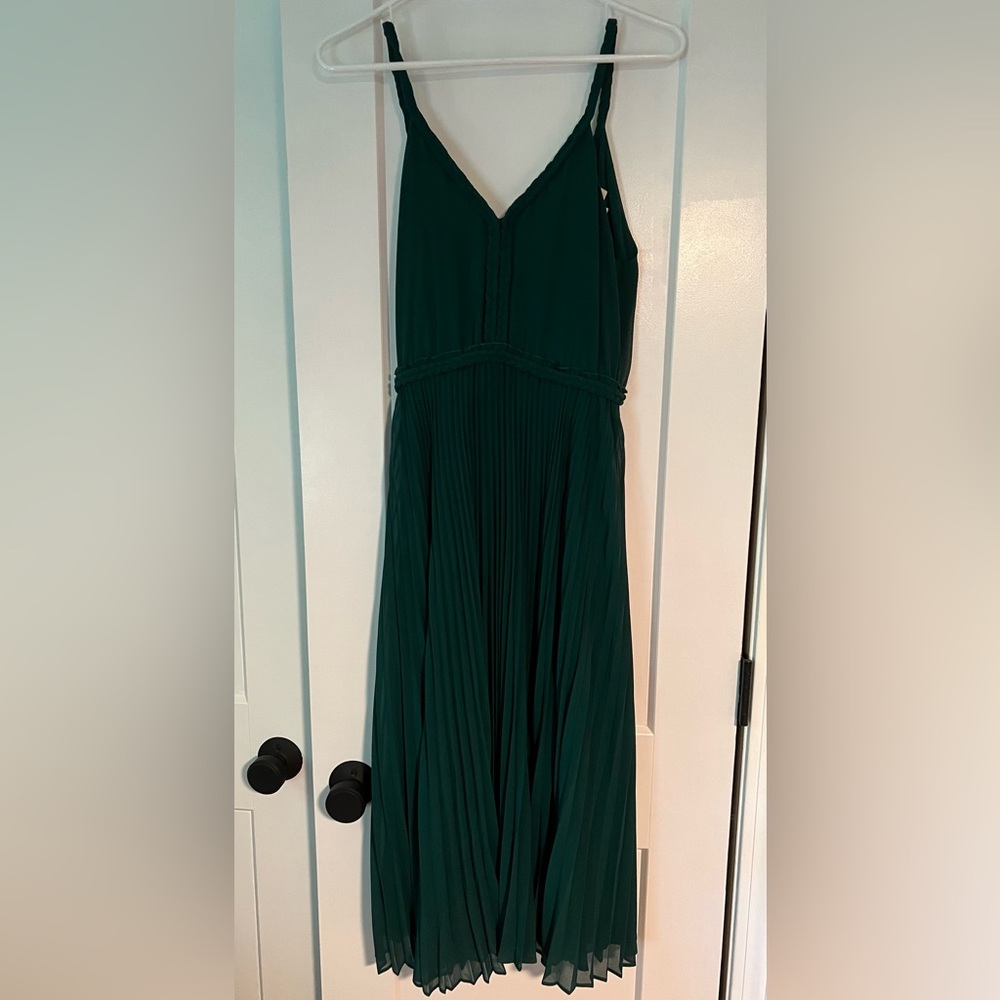 Sezane Green Midi Dress